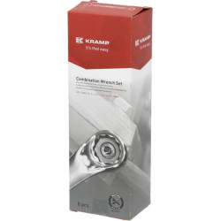 Kombinuotų veržliarakčių rinkinys, lenktas, 8 dalių 1802020408KR