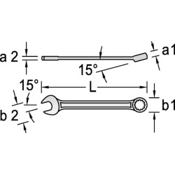 Kombinuotų veržliarakčių rinkinys, 8 dalių, SL708A