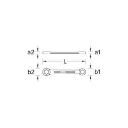 Dvipusis žiedinis veržliaraktis Torx® E10xE12 SLTX4E10E12