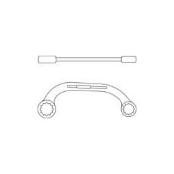 Pusmėnulio formos žiedinis raktas 19x22 mm, Gedore SL3041922