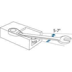 Kombinuotas terkšlinis raktas 15 mm, Gedore SL7UR15
