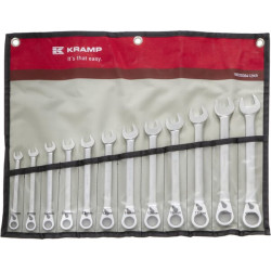 Kombinuotų terkšlinių veržliarakčių rinkinys, 12 dalių 1802030412KR