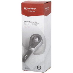 Kombinuotų terkšlinių veržliarakčių rinkinys, 12 dalių 1802030412KR