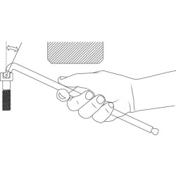 XL dydžio šešiakampis raktas, dvigubas rutulinis antgalis, 8 mm, 42DKEL8GED
