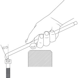 XL dydžio šešiakampis raktas, dvigubas rutulinis antgalis, 8 mm, 42DKEL8GED
