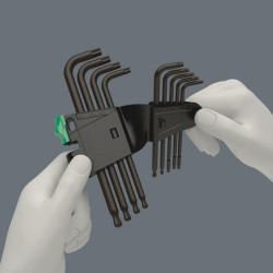 Šešiakampių raktų rinkinys, 9 dalys, SC967PKL9