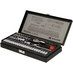 Galvučių rinkinys 1/4 colio, 45 vnt., Kramp 180445400KR