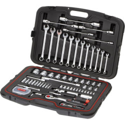 Kombinuotų galvučių rinkinys 1/4" + 1/2" 96 dalių 180496420KR