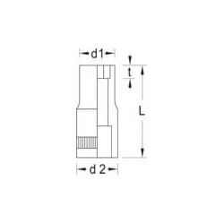 1/4"-8MM lizdinis raktas DP208