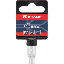 1/4 colio 6 kampų antgalis, 4 mm, 18060060040KR