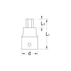 Šešiakampis raktas - 1/4 colio lizdas - 3 mm DPIN203
