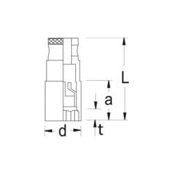 Uždegimo žvakės galvutė 14 mm, Gedore DPD55
