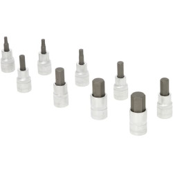 1/2 colio 6 kampų galvučių rinkinys, 9 dalių, metrinis 18049240092KR