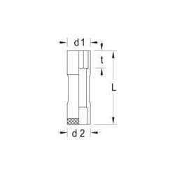 Lizdo rakto įdėklas 1/2-27m DP19L27