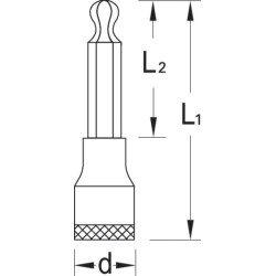 Atsuktuvo antgalis 1/2" 1 DPIN19LK14140