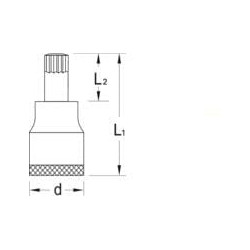 Atsuktuvo antgalis 1/2" XZN M16 INX1916GED