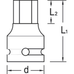 Smūginė galvutė 1/2" 5 mm DPINK195
