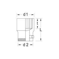 12 pusių lizdo rakto įdėklas DPD3246