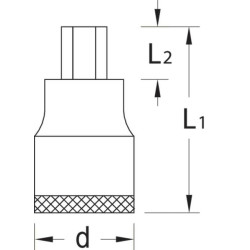 Šešiakampė galvutė 3/4" 14 mm DPIN3214
