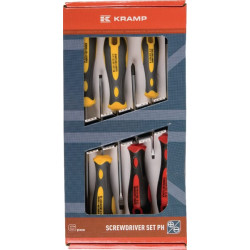 Atsuktuvų rinkinys su plokščiais/Phillips antgaliais, 6 dalių, 1808030106KR