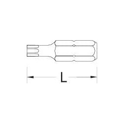 Atsuktuvo antgalis 1/4", TORX T20, ekonominė pakuotė, 10 vnt. 687TXT20S010GED