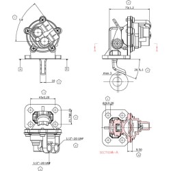 Case - IH CX60 2641808KR Degalų siurblys Perkins