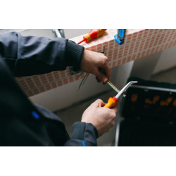 Telefoninės replės, 160 mm, lenktos, su VDE izoliacija VDE8132AB160HGED