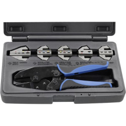 9 colių anglinio plieno užspaudimo replės su 5 užspaudimo matricomis LAT2000ASS3KR