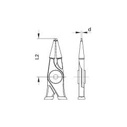 Žiedinių replės Ø 12-25 mm vidinės tiesios TA8000J1