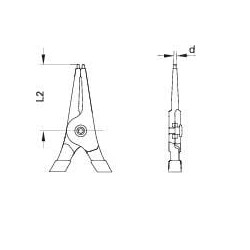 Žiedinių replės Ø 19-60 mm išorinės tiesios TA8000AE2