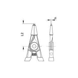 Žiebtuvėlių replės Ø išorinės tiesios TA8000A1