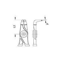 Žiedinių replės Ø 85-140 mm, vidinės lenktos 90° TA8000J41