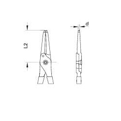 Žiedinių replės Ø 19-60 mm, vidinės tiesios TA8000JE2