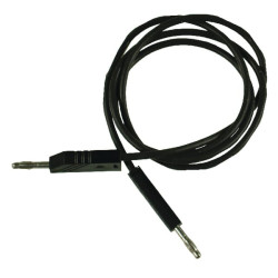 Kabelis 2x kištukas 4mm juodas 1m SML100ZN