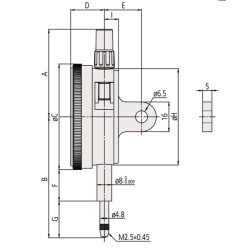 Skalinis matuoklis, plokščias, ISO 2046AB tipas