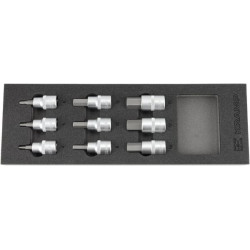 1/2" šešiakampių galvučių rinkinys, 9 vnt. TT800504