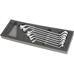 Dvipusių žiedinių veržliarakčių rinkinys, 7 vnt. (6-19 mm) TT801501