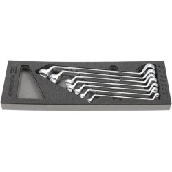 Dvipusių žiedinių veržliarakčių rinkinys, 7 vnt. (6-19 mm) TT801501