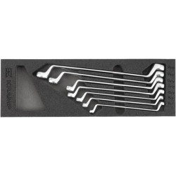 Dvipusių žiedinių veržliarakčių rinkinys, 7 vnt. (6-19 mm) TT801501