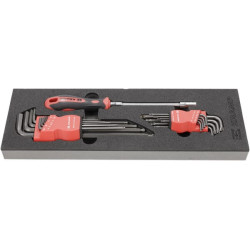 Šešiakampių ir „Torx“ raktų rinkinys, 18 dalių TT808002