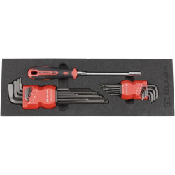 Šešiakampių ir „Torx“ raktų rinkinys, 18 dalių TT808002