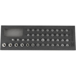 1/4" galvučių rinkinys, 43 vnt. TT800101