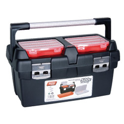 Įrankių dėžė 295x500x270 mm, juoda/raudona polipropileno, 5 skyriai, 500-E, Tayg 166006TAY