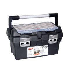 Įrankių dėžė 285x450x250 mm, juoda/raudona polipropileno, 3 skyriai, 450-E, Tayg 164002TAY