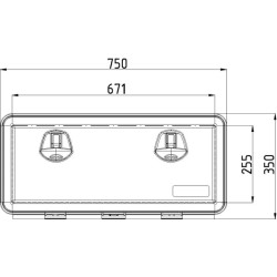 Įrankių dėžė 350x750x300 mm, 47,5 l talpa, juodas plastikas, Just 81105, Daken DK81105