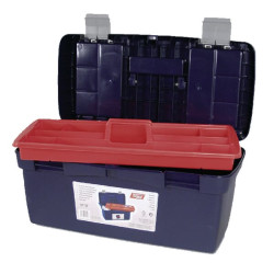 Įrankių dėžė 290x580x290 mm, mėlyna/raudona polipropileno, 4 skyriai, 17, gamintojas Tayg 117008TAY
