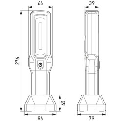 USB rankinis žibintas UHL280 BASE 2XM357300311