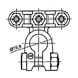 Dvigubas neigiamas akumuliatoriaus gnybtas BA74D1