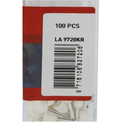 Kabelio galo dangtelis, baltas, 0,5 mm² (100 vnt.) LA9720CKR