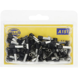 Kabelio galo dangtelis, juodas, A serija, blisterinė pakuotė 6-6 mm² (100 vnt.), Hella 8KW744845003